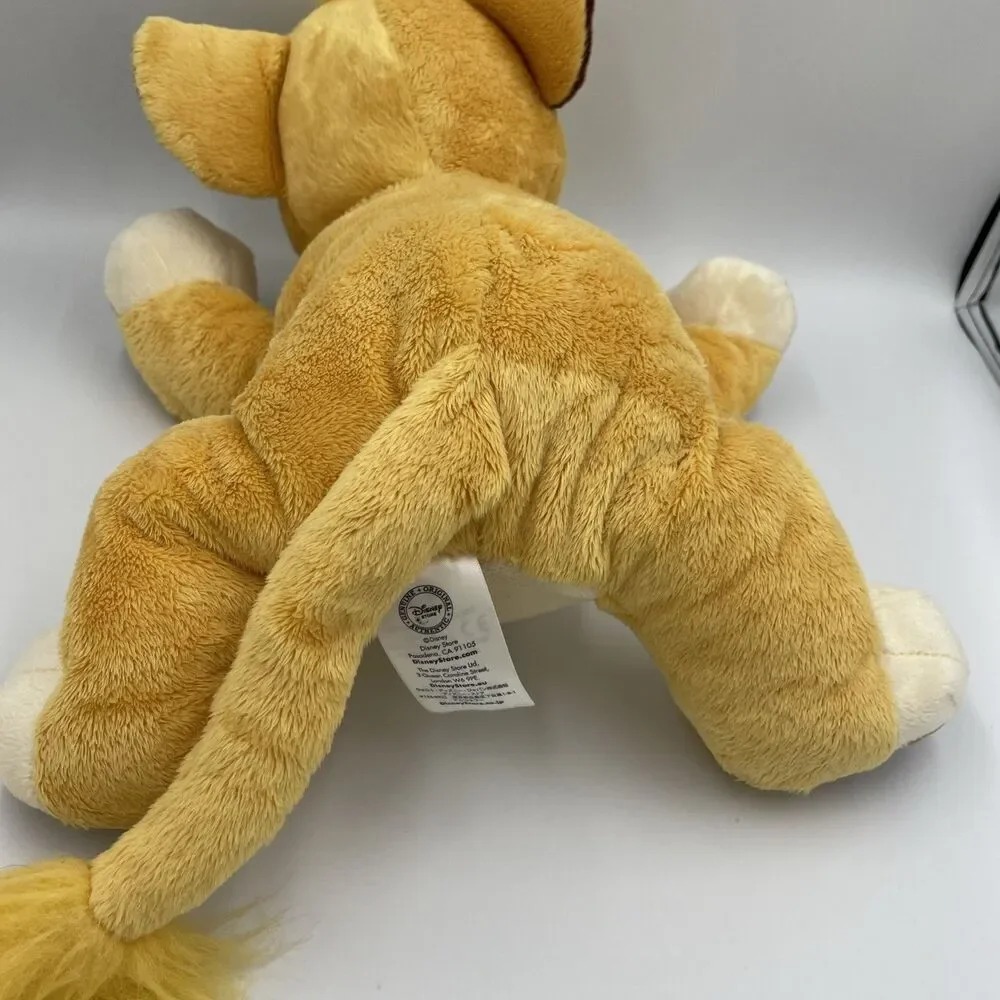 Disney Store Simba Plush - Young Cub - About 14” Long - Lion King, Y2K